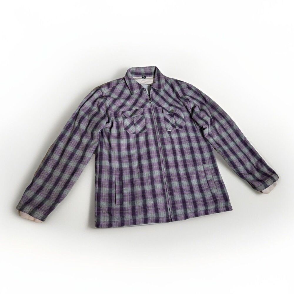 Rare Voleurz Jacket Mens 2XL Heavyweight Flannel Lined Plaid Full Zip